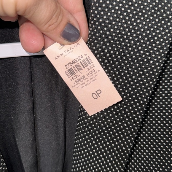Ann Taylor blazer polka dot 0 petite NeW lined suit coat jacket - Picture 4 of 8